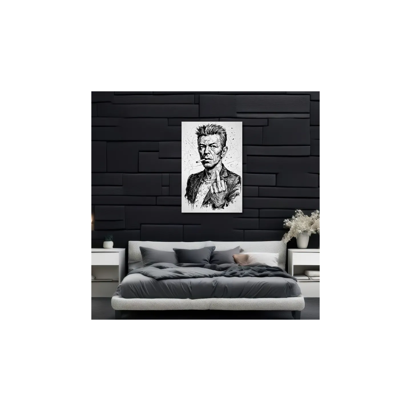 tableau pop art david bowie décoration murale pour salon