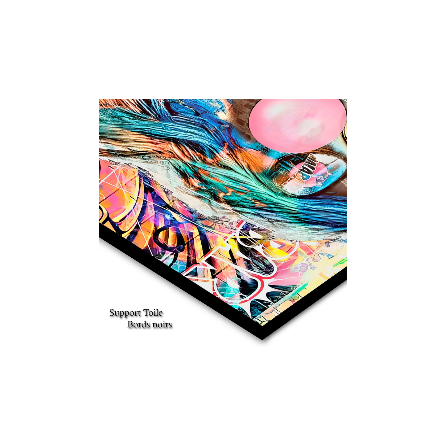 tableau pop art bulle de  chewing gum impression toile HD par LVIP