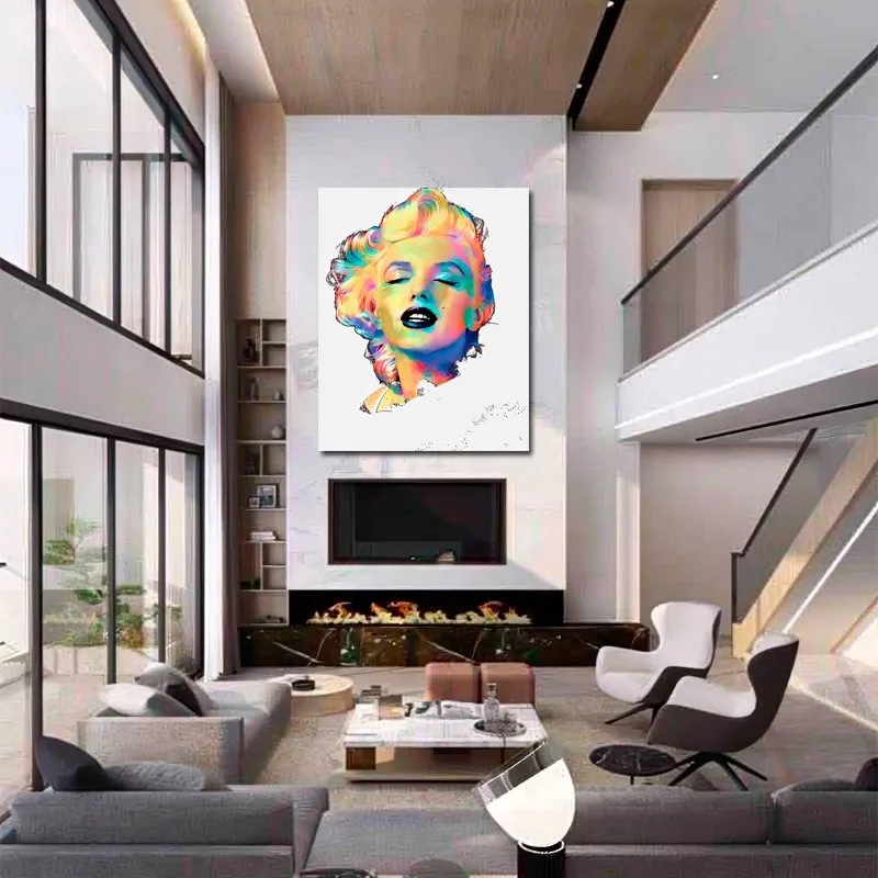 tableau marylin monroe pop art moderne décoration murale pour salon design