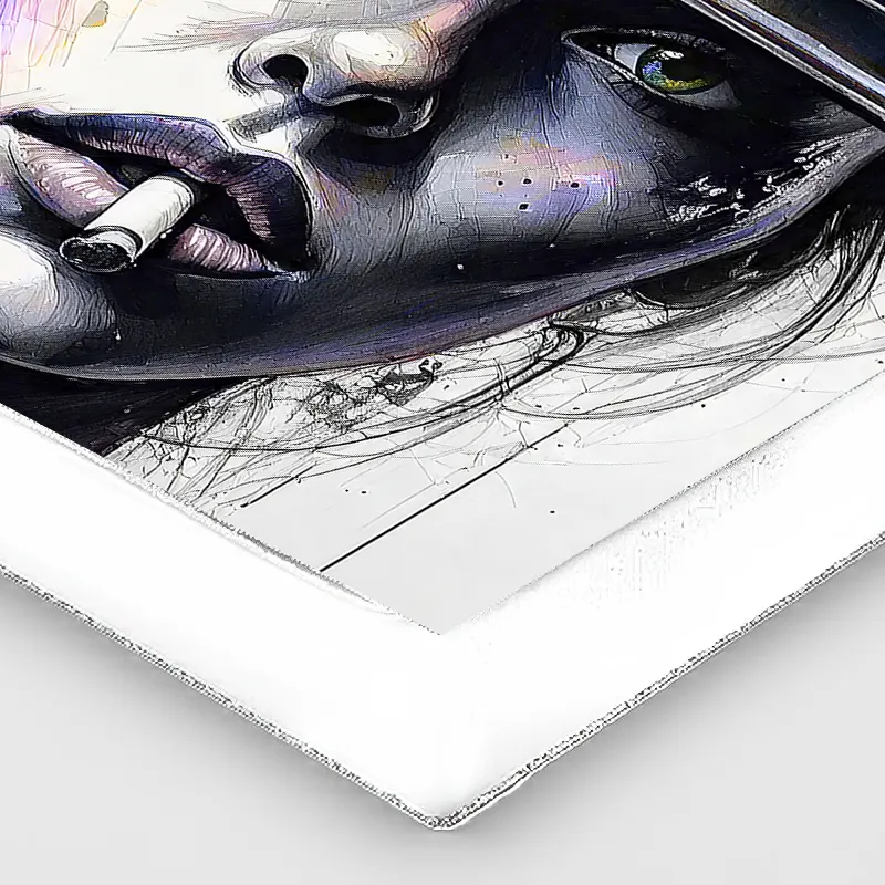 tableau femme policière art urbain contemporain impression toile HD