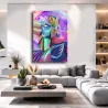 tableau Goldorak abstrait pour salon moderne