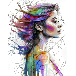 tableau visage femme pop art pour décoration murale