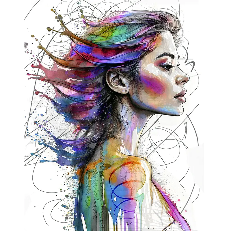 tableau visage femme pop art pour décoration murale