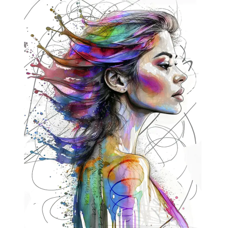 tableau visage femme pop art pour décoration murale