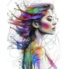 tableau visage femme pop art pour décoration murale
