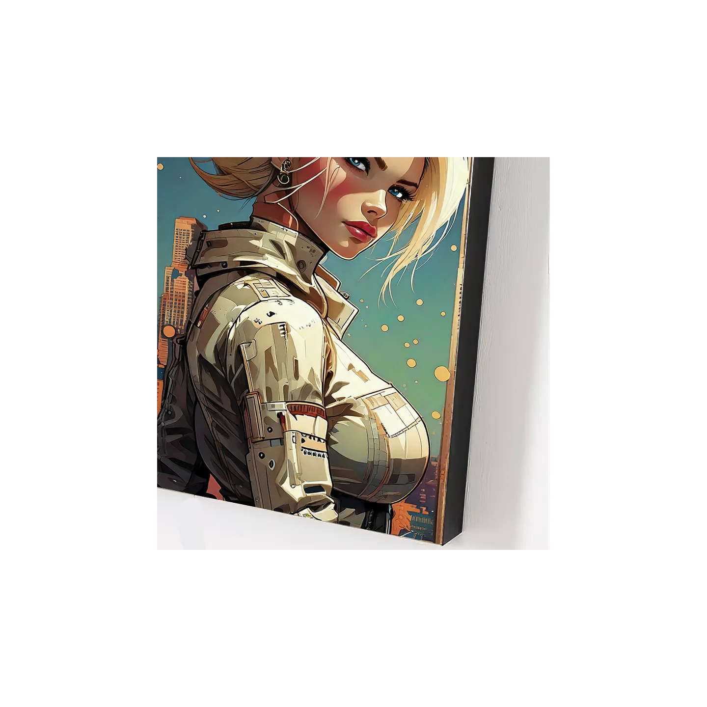 tableau femme futuriste style BD impression toile