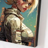 tableau femme futuriste style BD impression toile