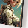 tableau femme futuriste style BD impression toile