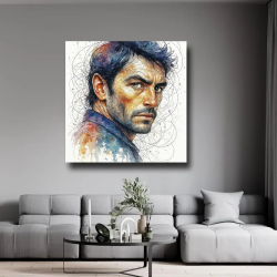 portrait homme style pop art impression toile HD pour salon