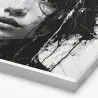 tableau ink art femme asiatique sur panneau