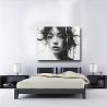 tableau ink art femme asiatique pour chambre noir et blanc