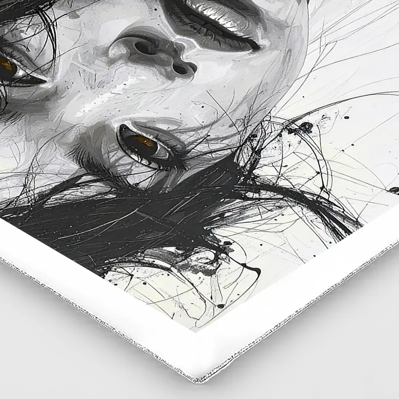 tableau femme japonaise noir blanc toile HD