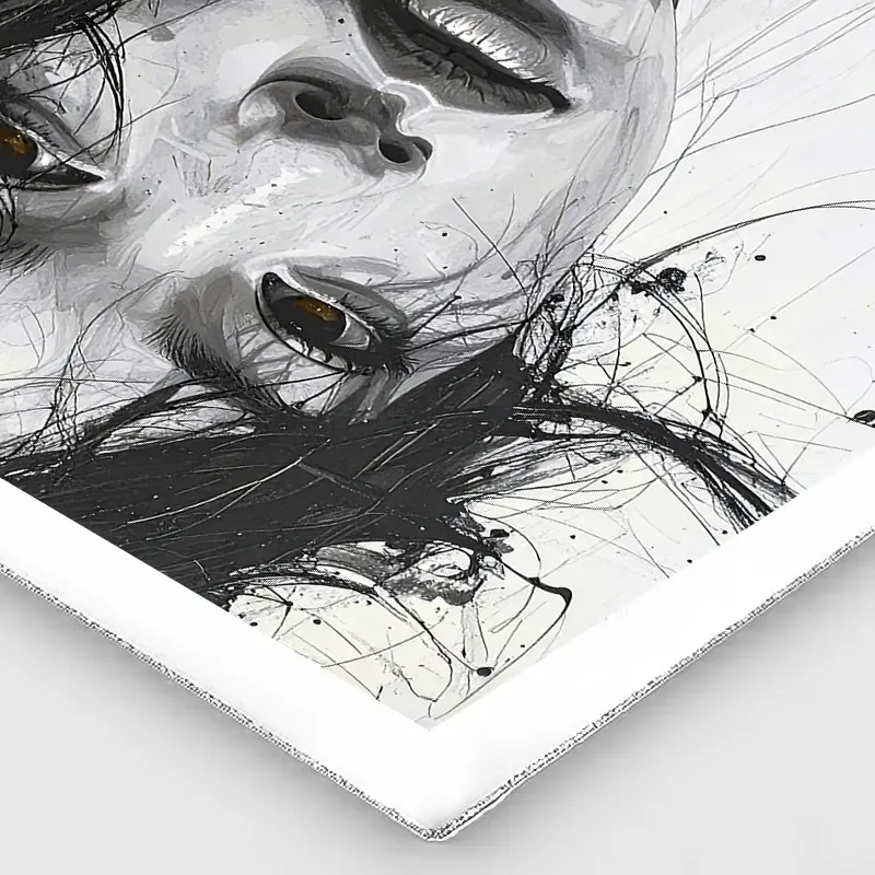 tableau femme japonaise noir blanc toile HD