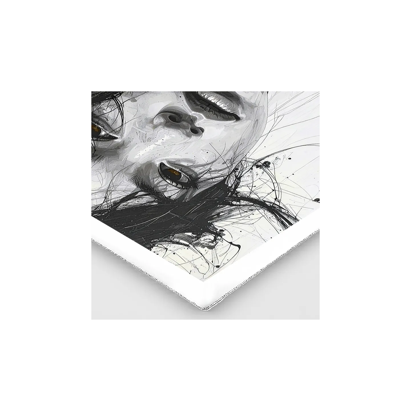 tableau femme japonaise noir blanc toile HD