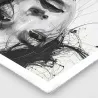 tableau femme japonaise noir blanc toile HD