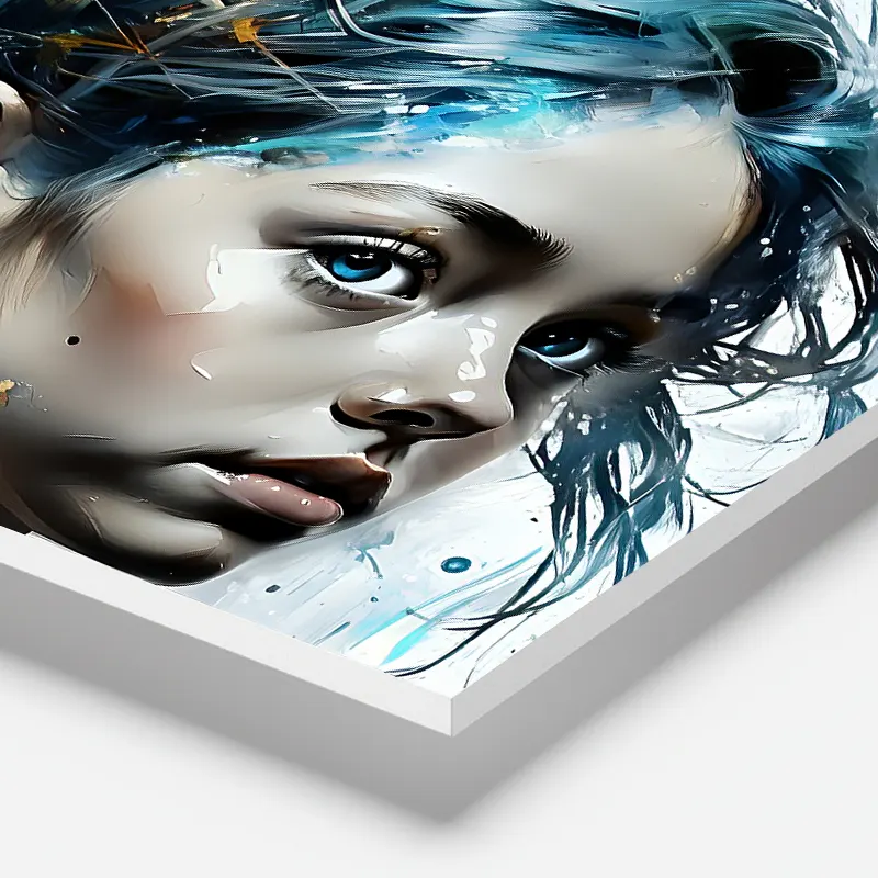 Tableau Jeune Fille Pop Coloré – Art Moderne Aquarelle & Déco Murale Design