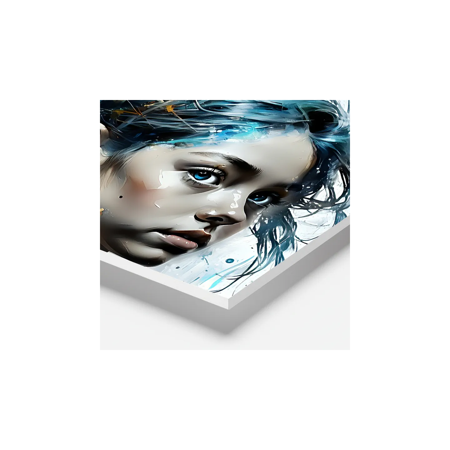 Tableau Jeune Fille Pop Coloré – Art Moderne Aquarelle & Déco Murale Design