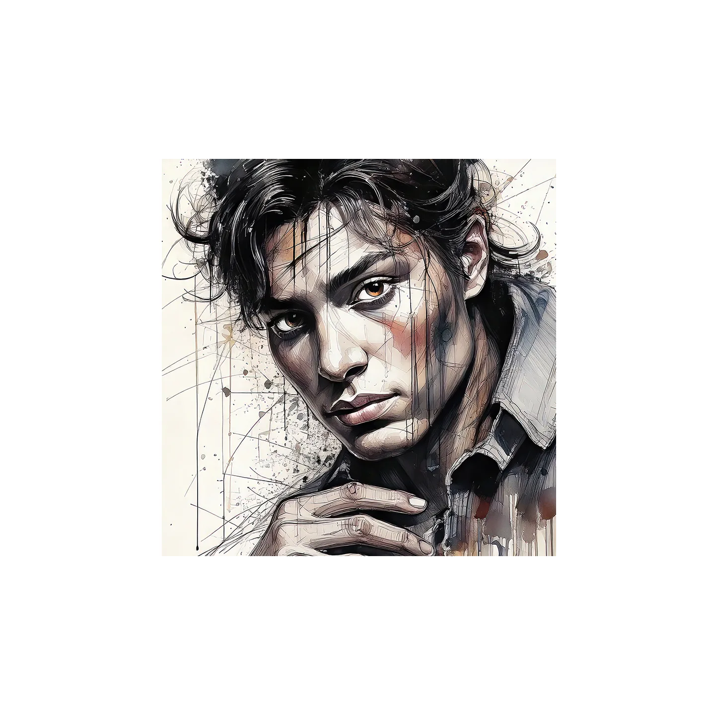 tableau portrait homme moderne élégant par LVIP