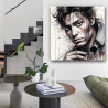tableau portrait homme tendance décoration pour salon