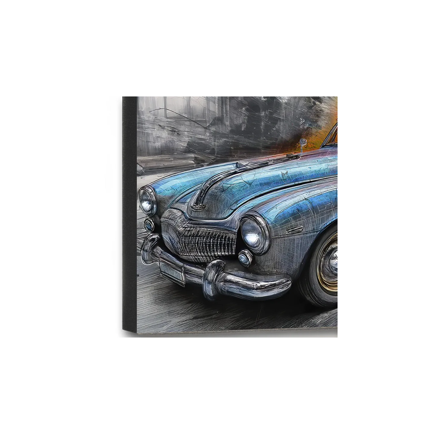 Tableau Pontiac 1951 Street Art – Voiture Vintage Pop Art & Déco Murale Moderne