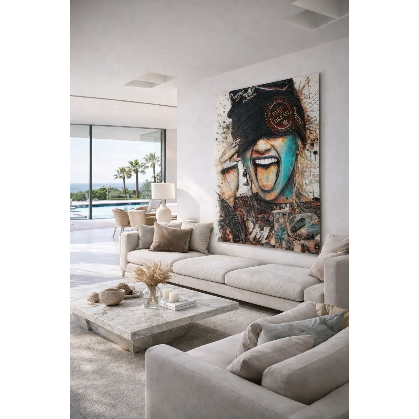 Tableau Femme Hip Hop Street Art – Portrait Urbain Moderne & Déco Murale Tendance