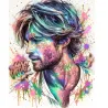 tableau homme street art graffiti par LVIP
