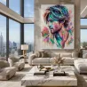 tableau portrait homme urbain coloré