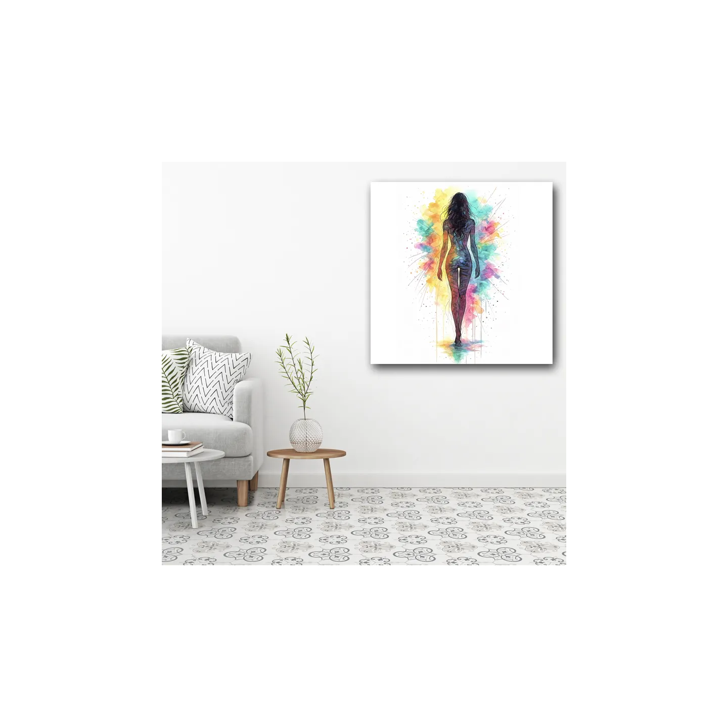 tableau corps féminin artistique déco murale POUR SALON