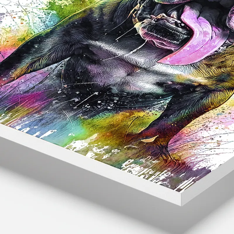 Tableau mural pop art abstrait femme – décoration contemporaine colorée