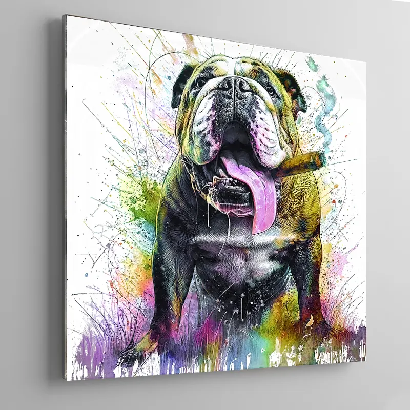 portrait femme pop art coloré – tableau street art abstrait mural