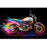 tableau Ducati pop art moto colorée moderne par LVIP