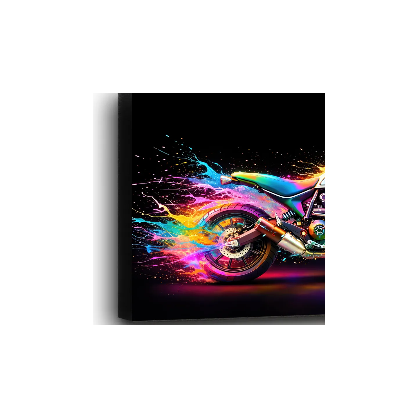 Tableau Ducati Pop Art – Moto Colorée Moderne Déco Murale Design