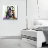 portrait chien pop art bouledogue rigolo