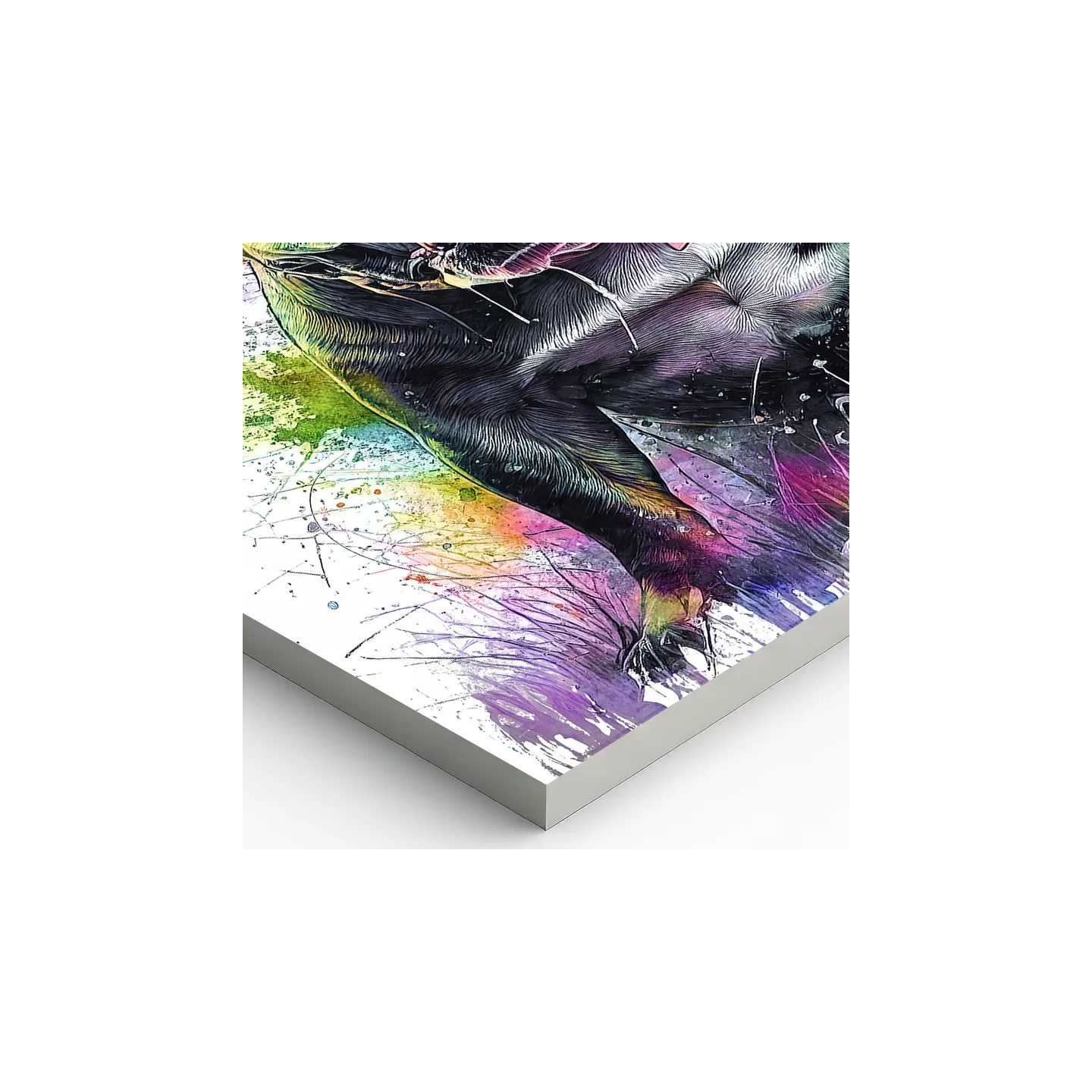 Bouledogue cigare rigolo pop art impression toile HD