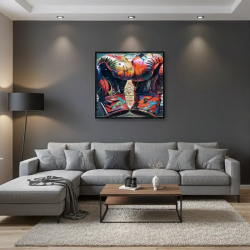 tableau gants de boxe street art pour salon