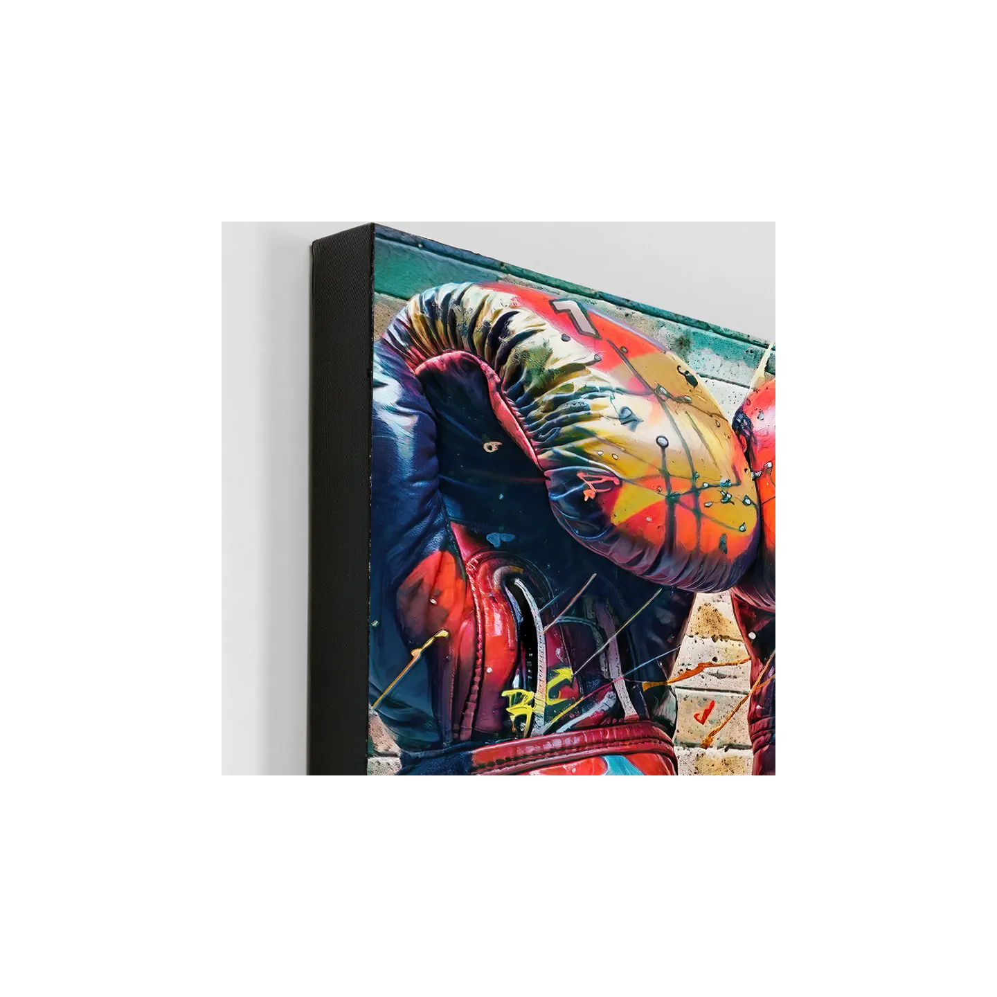 tableau gants boxe rouge design sur toile HD