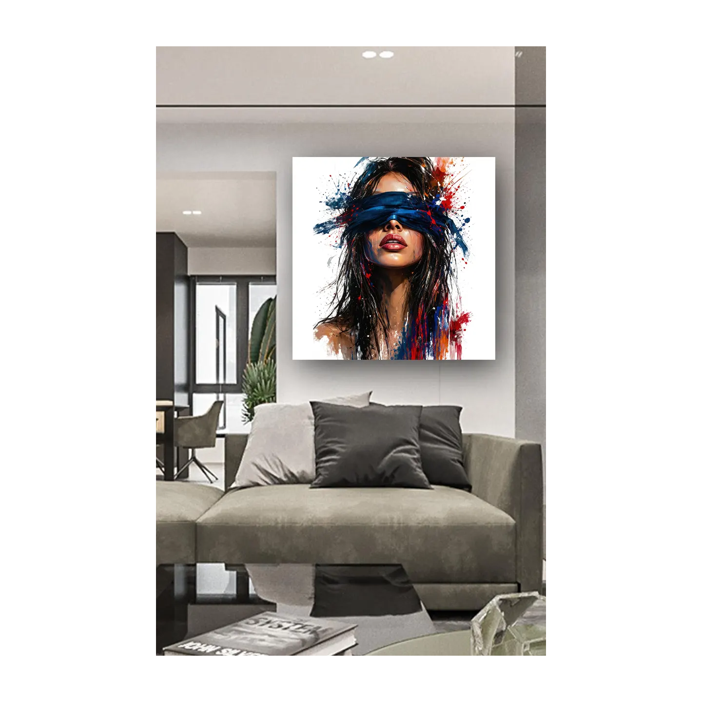 tableau portrait femme mystérieuse