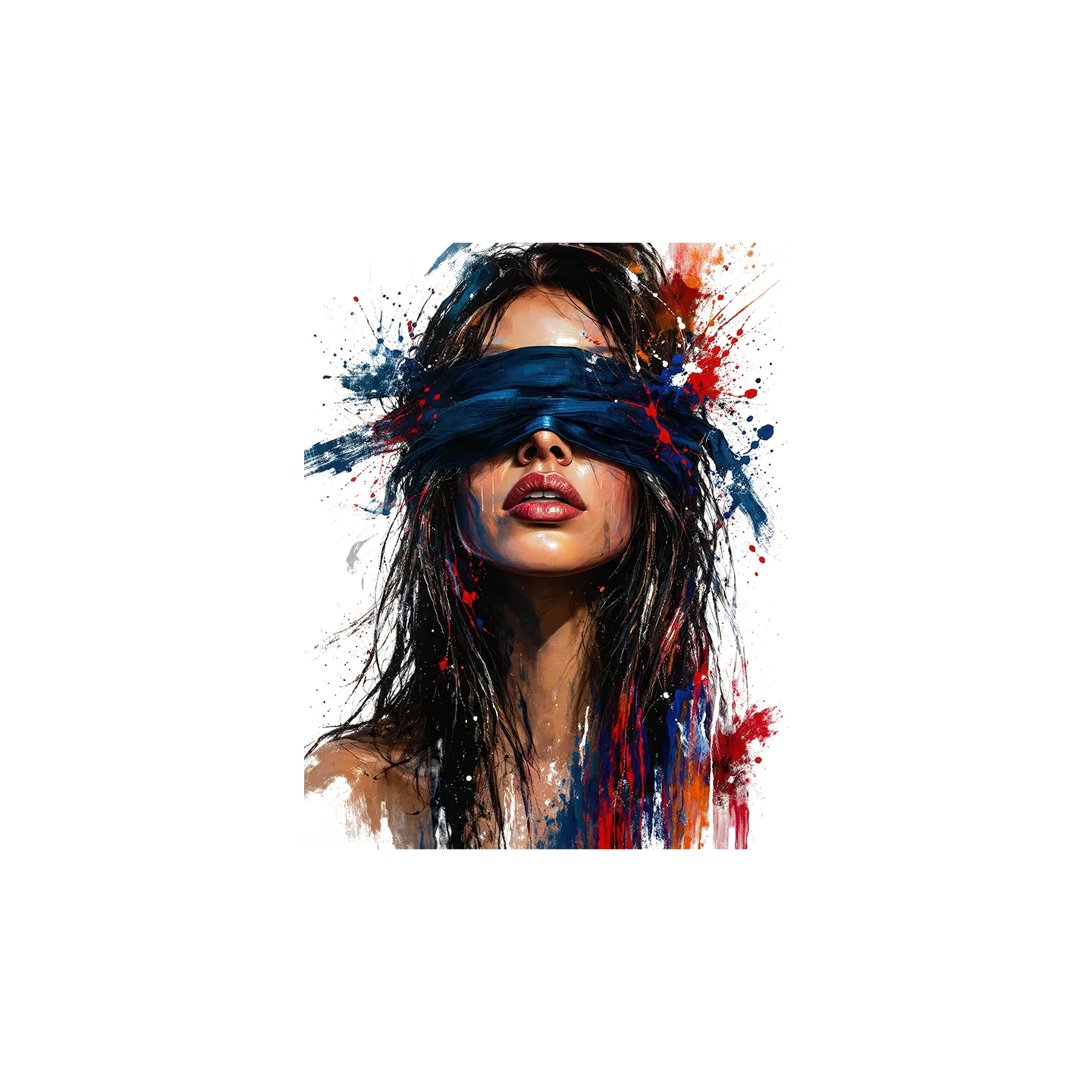 tableau femme bandeau art moderne par LVIP