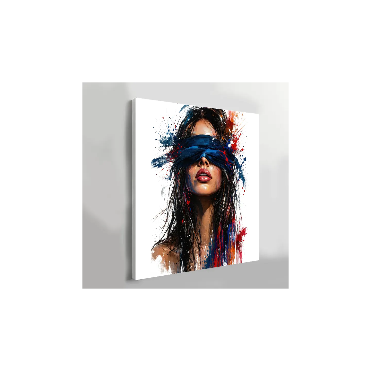 tableau visage femme contemporain impression panneau