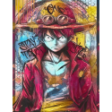 Tableau Luffy One Piece Street Art  Art Manga Urbain