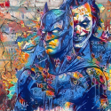 tableau batman Vs joker street art