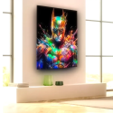 Tableau Batman Pop Art Splash Néon