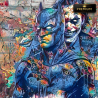 tableau premium batman Vs joker street art