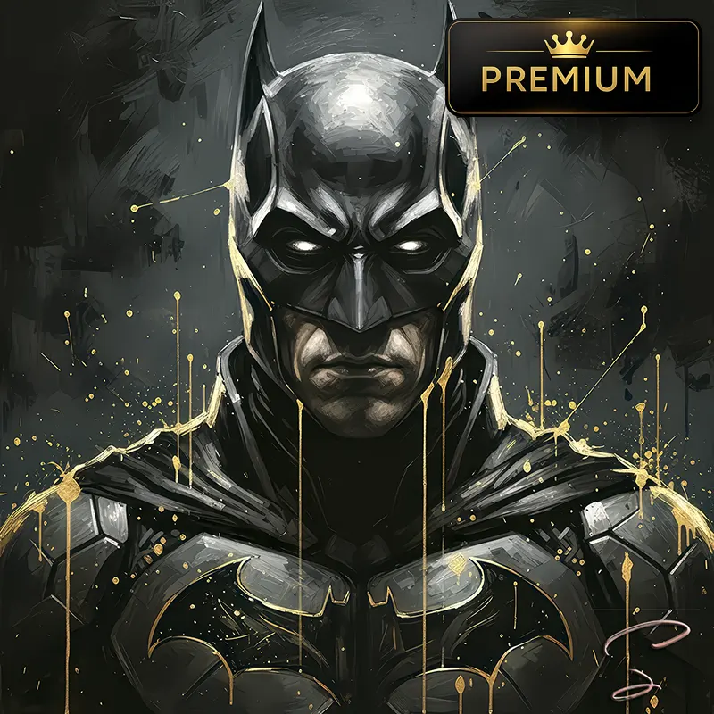 Tableau Batman Noir et Or Premium | Art Mural Batman Luxe | LVIP