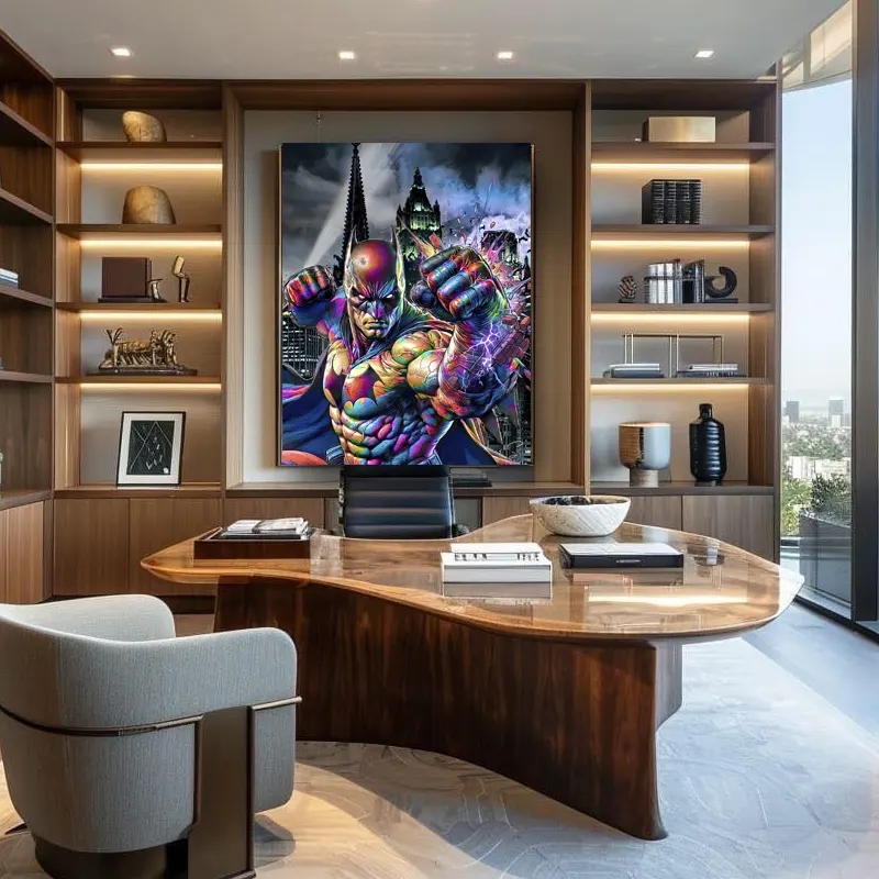 deco murale batman pop art sur plexiglas