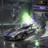 tableau batmobile batman street art par LVIP