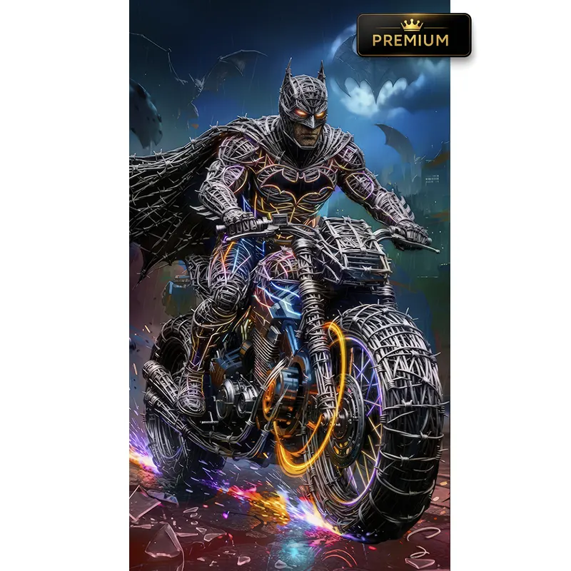 Tableau comics batpod batman pop art par LVIP