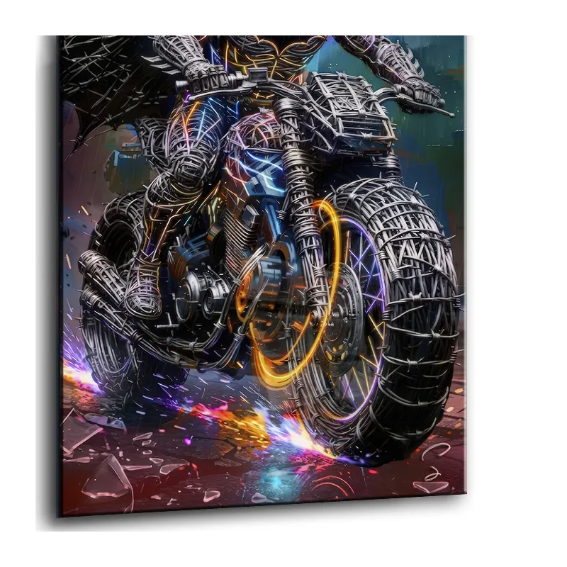 Tableau Batpod Batman Pop Art Street Art – Gotham City Break Premium by LVIP