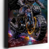 Tableau Batpod Batman Pop Art Street Art – Gotham City Break Premium by LVIP