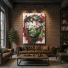 Tableau Hulk Pop Art dans un salon contemporain haut de gamme